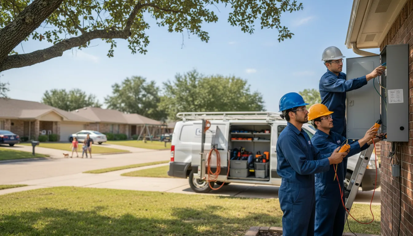 Certified electrician providing emergency electrical services in Farley, IA